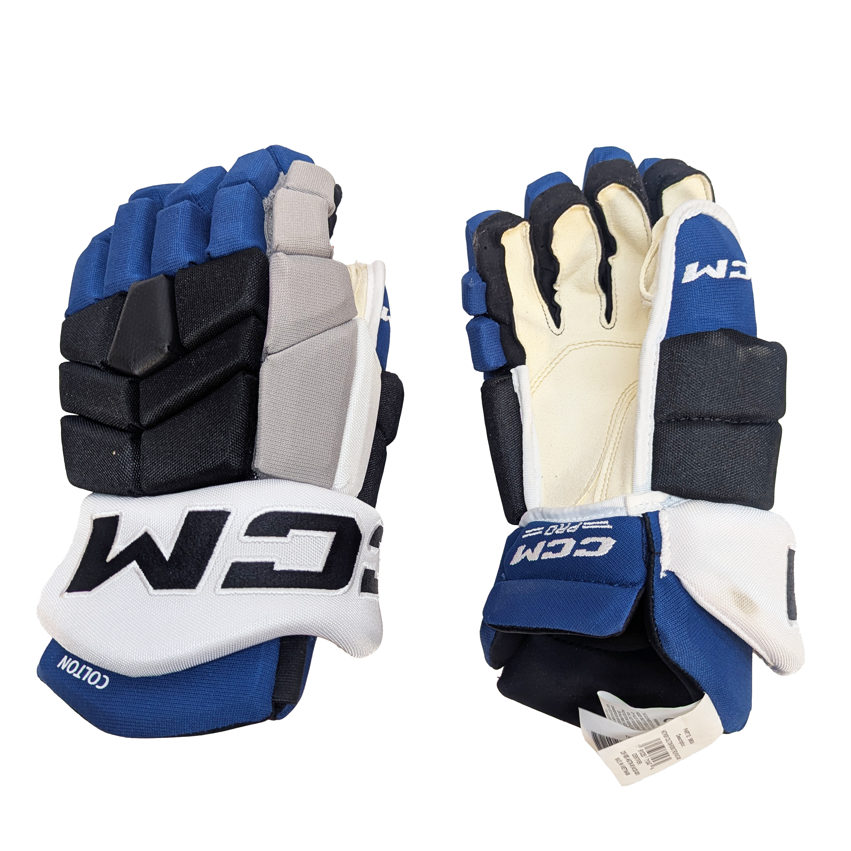 CCM HGTK - NHL Pro Stock Glove - Ross Colton (Black/Blue/White)